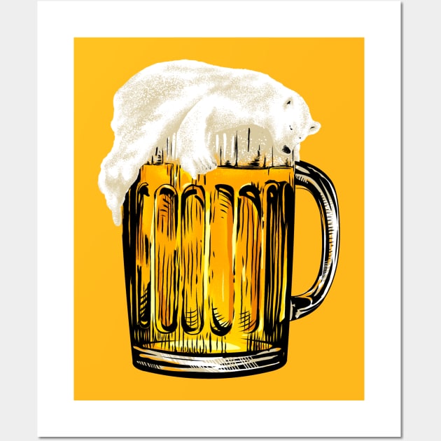 Bear on Beer Wall Art by kookylove